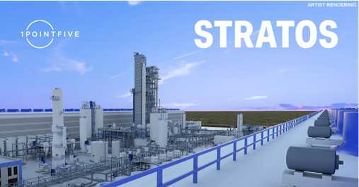 Artist's rendering of part of STRATOS DACPS plant.